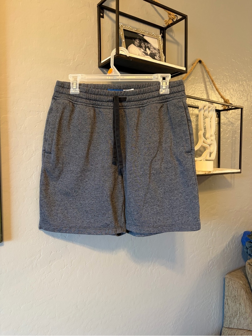 Old Navy Men's Dark Heather Gray Athletic Drawstring Shorts